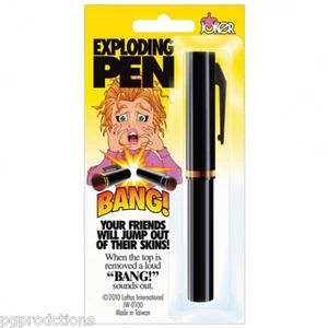 EXPLODING BANG PEN Broma Truco de Magia Broma Mordaza Payaso Sonido Fuerte Juguete Divertido Utilería - Imagen 1 de 5