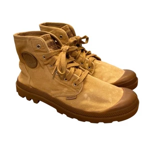 Botas altas Palladium Pampa para hombre 12 marrón lona combate con cordones botas de trabajo altas - Imagen 1 de 11
