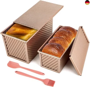 RMIVEGLIA 2 Stück Brotbackform mit Deckel ? Antihaft Toastbrot Backform mit  - Bild 1 von 7