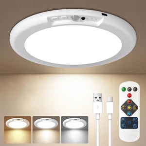 Rechargeable Motion Sensor Ceiling Light, No 1 Pack, 3 Color Temperature  - Picture 1 of 7