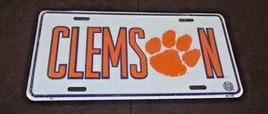 Vintage NCAA Clemson Tigers Novelty Metal Front License Plate NOS - Picture 1 of 1
