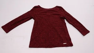 Womens Nine West 3/4 Sleeve Twist Back Space Dye Top Red Size M - Picture 1 of 2