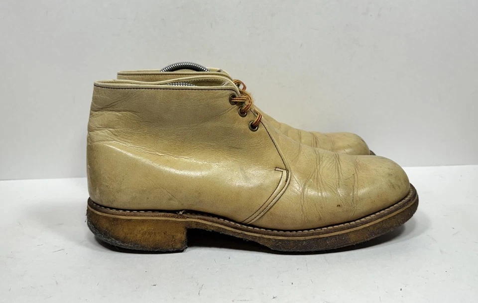 Botas Chukka De Colección Años 70 Frye Encaje 9295 Crepe Plataforma Suela Ancha Punta Redonda Para Hombres 12 D Foto 1 de 4