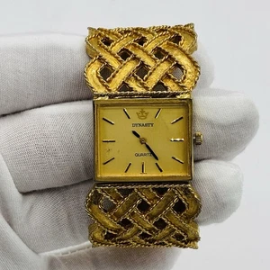 VTG Pedre Bangle Hinge Watch Gold Tone Running 6.5" NEW BATTERY See Notes - Picture 1 of 5