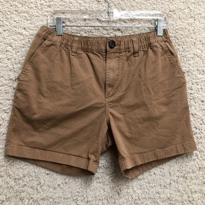 Pantalones Cortos Chubbies Medianos Adultos Marrón 5.5" Chino Frente Plano Elastizados Modernos Para Hombres Foto 1 de 4