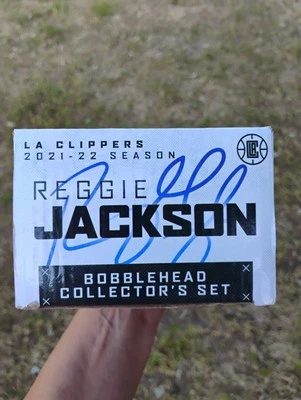 Bobblehead autografado Reggie Jackson Clippers - Reggie Vision assinado! - Imagem 1 de 4