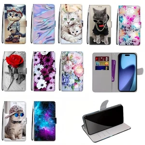 For iPhone 14 Pro Phone Case Cartoon Leather Magnetic Wallet Card Holder Cover - Picture 1 of 39