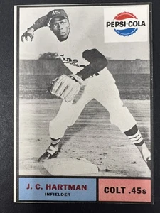 J.C. JC Hartman 1963 Pepsi-Cola Houston Colt .45s EX-MT - Picture 1 of 2