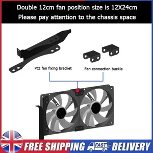 PCI Slot Dual Fan Mount Rack Bracket for 90mm PC Graphics Card Cooling Fan - Afbeelding 1 van 7
