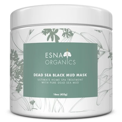 Máscara de barro negro del Mar Muerto Esna Organics - 16 oz Foto 1 de 4