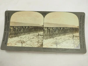 Antique Stereoview Card. Keystone. 18752 German Prisoners Well Housed - Picture 1 of 2