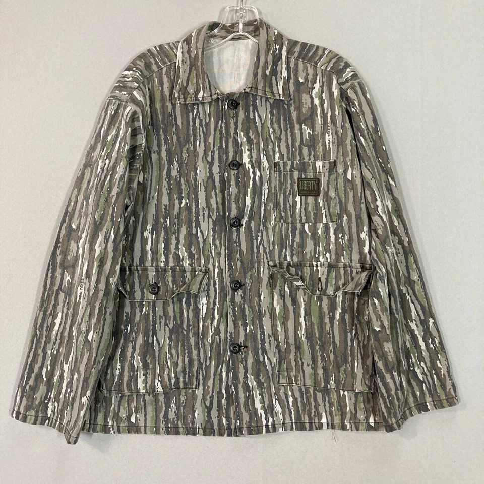 Vintage Liberty Camo Shirt Jacket Pockets Hunting Mens L Lightweight  Real Tree - Image 1 of 4