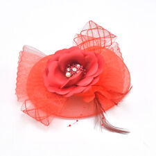 Handmade Women Hair Clip Brooch Feather Hat Casual Fascinator Wedding Party  