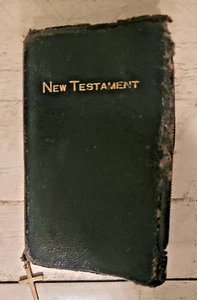 VINTAGE 1940's Pocket Size ‘New Testament’ Mini Bible with Zipper 5" tall - Bild 1 von 8