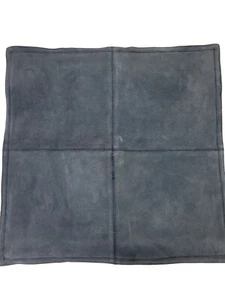Pottery Barn Pieced Leather Pillow Cover 20x20" Suede Navy OB NWOT - Picture 1 of 5
