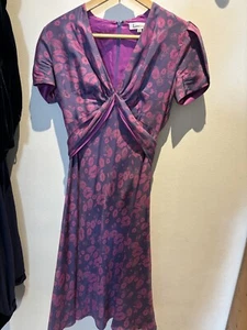 Libelula Silk Dress lined Size 42 U.K. Size 14 Pink and purple lips vgc RRP £390 - Picture 1 of 5