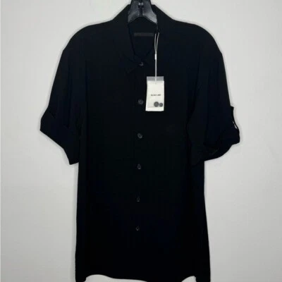 Helmut Lang Roll Up Logo Vacation Shirt Black Men’s Medium - Image 1 of 4