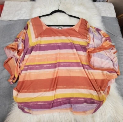 Top manga murciélago a rayas multicolor DECREE talla XL B1 Foto 1 de 4