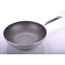Moneta Professional Stone padella Wok in Alluminio Argento 30 cm antiaderente