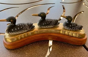 METALLENTEN / FAMILIE VON DREI BERITTENEN ENTEN HERGESTELLT IN INDIEN - Bild 1 von 4