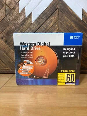 Western Digital Hard Drive 60GB 7200 RPM WD600BBRTL 3.5" Internal IEDE Sealed - Image 1 of 4