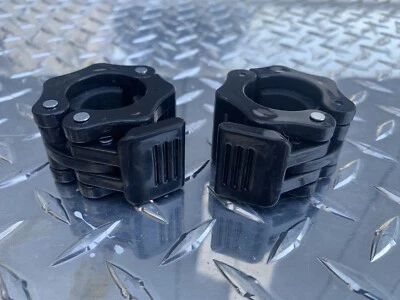 1 par de abrazaderas de barra olímpicas de 1-2" pulgadas de liberación rápida barra estándar placas de peso Foto 1 de 3