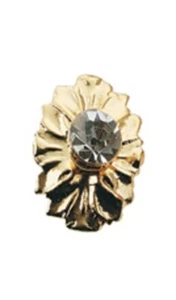 Dollhouse Part - Crystal Medallion Knob, Brass, 1:12 scale, 2 per package - Picture 1 of 1