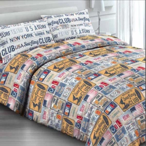 COMPLETO LENZUOLA 100% COTONE VINTAGE STATI UNITI LETTO FRANCESE - Foto 1 di 1