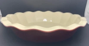 Emile Henry French Ceramic Burgundy Ruffled Pie Plate | Williams-Sonoma - Picture 1 of 9