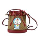 GUCCI Doraemon Mini GG Supreme mini bucket bag Shoulder Brown Red 90221635
