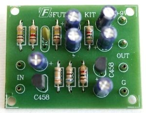 Simple Dynamic Microphone 2 transistor Preamplifier 9VDC Assembled Kit - Picture 1 of 2