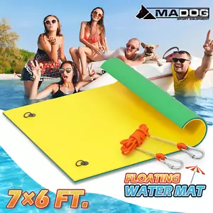 Almohadilla de agua flotante amarilla de 3 capas recreación salón cama flotante XPE alfombra de espuma - Imagen 1 de 12