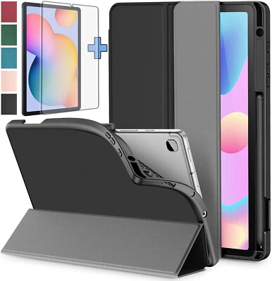 Lonfeid Stifthalter Hülle + 9H Hartglas für Samsung Galaxy Tab S6 Lite 10.4 Case - Bild 1 von 3