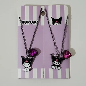 Sanrio Hello Kitty Kuromi Heart Best Friend Necklace Set - Picture 1 of 5