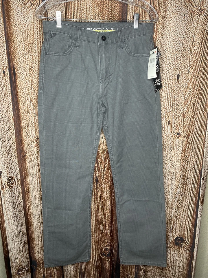 Pantalones Quiksilver Calce Recto Pierna Gris Niños Talla 30 Nuevos con Etiquetas Foto 1 de 4
