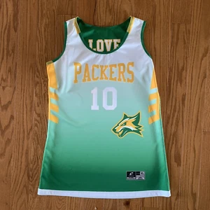 Green Bay Packers Jordan Love Reversible Basketball Jersey Champro Sz XL - Picture 1 of 7