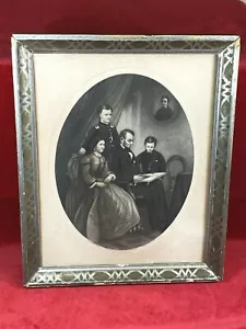 Grabado de placa de acero C.1868 LINCOLN FAMILY, A.B. Walter ~ Editorial John Dainty - Imagen 1 de 11