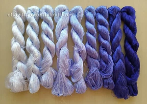 9bundles 100%natural mulberry silk,hand-dyed su embroidery silk floss/threads - Picture 1 of 12