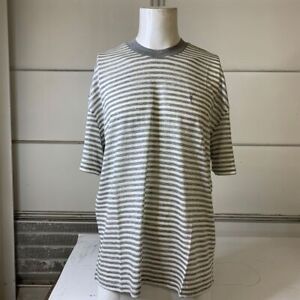ALLSAINTS Alva Striped Linen Blend Crew T-Shirt Men's Size L