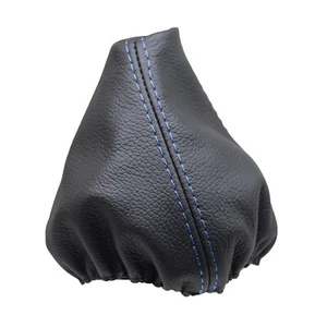 Bolsa de cambio de cuero genuino hilo azul claro para BMW X1 E84 (2009-2015) - Imagen 1 de 2