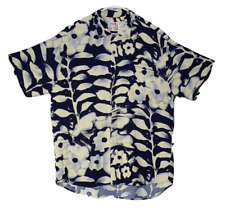 Vintage JAMS WORLD Floral Tropical Hawaiian Camp Button Shirt ~  Size Medium