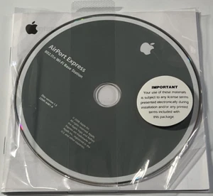 DISCO DE SOFTWARE APPLE AIRPORT EXPRESS VERSIÓN 1.5 # 2Z691-6481-A CON SELLADO MANUAL - Imagen 1 de 3