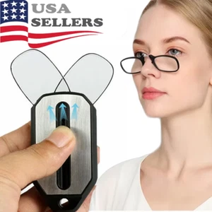 Ultra Thin Reading Glasses Nose Clip Optics Presbyopic +1.0 +1.5 +2.0 +2.5 +3.0 - Picture 1 of 7