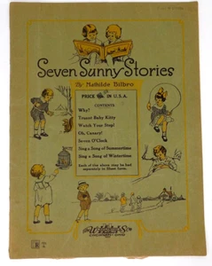 Book Music Seven Sunny Stories Bilbro Mathilde 1920 Willis Co Cincinnati Ohio - Picture 1 of 1