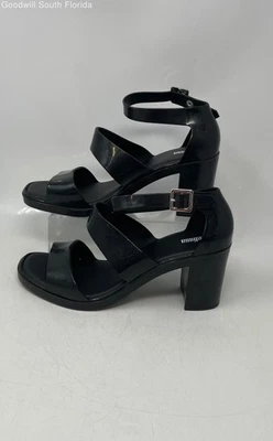Sandalias Melissa para mujer modelo anuncio negras punta abierta bloque correa al tobillo talla 10 Foto 1 de 4
