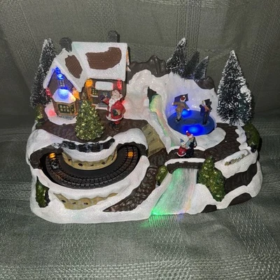 Avon Winter Wonderland Fiber Optic Animated Centerpiece Musical Christmas Lights - Image 1 of 4