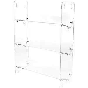 Plymor Clear Acrylic 3-Shelf CD/DVD Display Shelving, 31.5" H x 24.5" W x 8.25"D - Picture 1 of 1