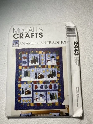 McCall's Crafts Pattern 2443 Vintage QUILT Mantle Cover Pillows Stocking UNCUT - Image 1 of 2