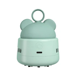 Mini Desktop Vacuum Cleaner with USB Charging, Cleaning Brush, Bear Head Ring... - Picture 1 of 8