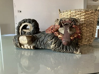 Hand Carved Antique Foo Dog - Image 1 of 4